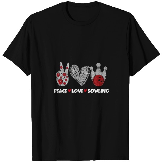 Peace Love Bowling Sublimation T-Shirts