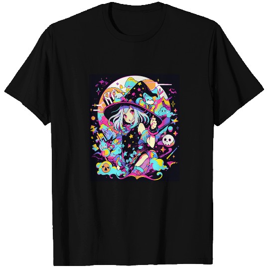 Kawaii Witchcraft Halloween Cosplay Graphic T-Shirts