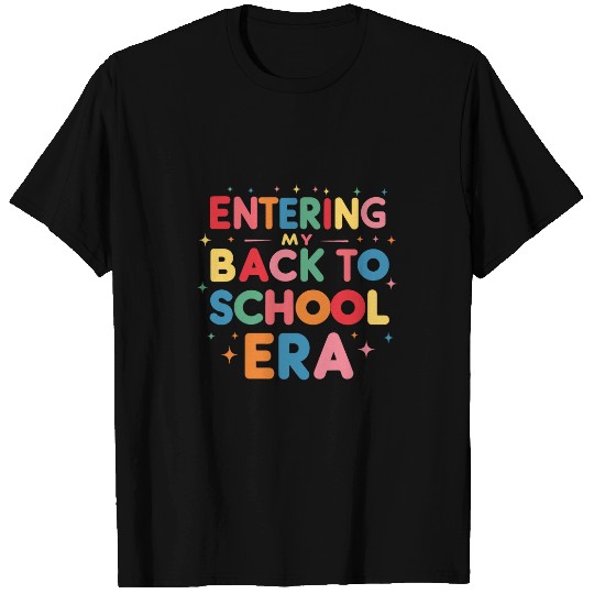 Entering My Back to School Era Groovy Teacher Student Girls 1 T-Shirts