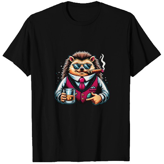 European hedgehog Cigar And Whiskey T-Shirts