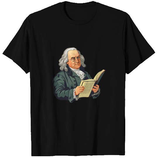Benjamin Franklin Reading A Book T-Shirts
