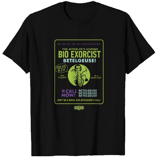 Beetlejuice Beetlejuice Afterlifes Leading Bio Exorcist Ad T-Shirts