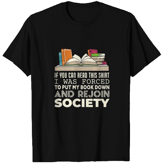 Rejoin Society Book Lover Bookworm Libary 3 T-Shirts