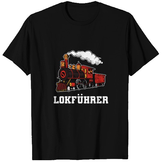 Locomotive steam railway crossing train guide rails funny T-Shirts