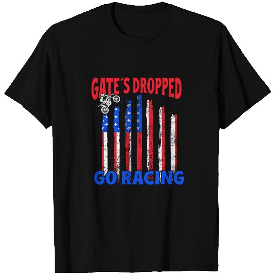 Dirt Biker Riding Gates Dropped Go Racing Dirt Bike T-Shirts