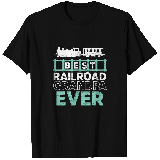 Mens Model Train bestss Railroad Grandpa Ever T-Shirts
