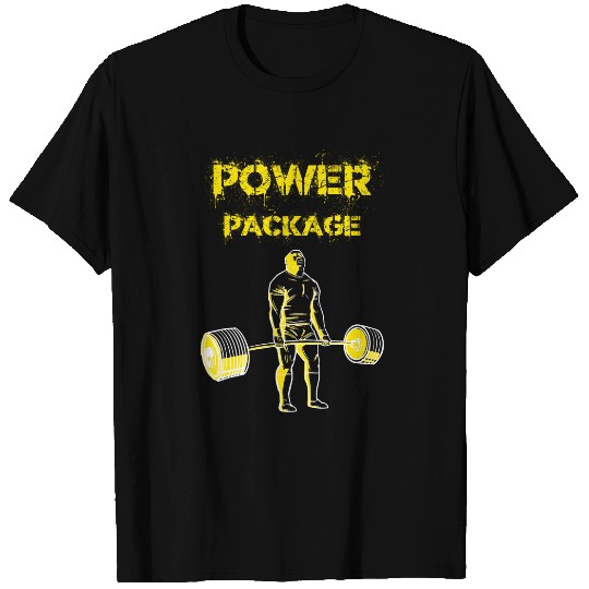 Mens Strongman training equipment power package powerlifting T-Shirts