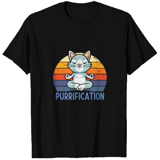 PURRIFICATION Cat Yoga Kitten Meditation Funny Cats Pun T-Shirts