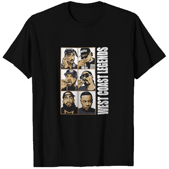 West Coast Legends Hip Hop Graphic T-shirts