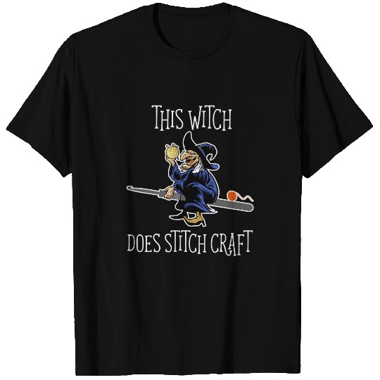 Halloween Crocheting This Witch Does Stitch Craft T-Shirts