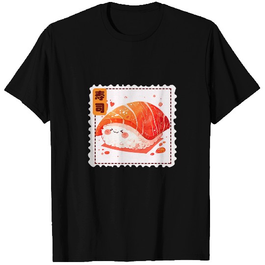 Cute Sushi Japanese Food Postage Stamp Kawaii Aesthetic T-Shirts