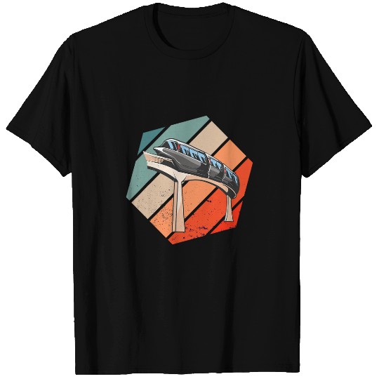 Monorail Hexa Retro vintagess Monorail Train Railway Lover T-Shirts