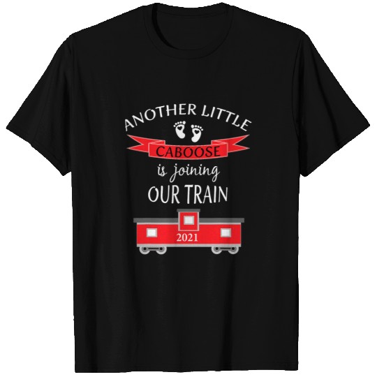 Cute Pregnancy Announcement Another Baby Reveal Train T-Shirts