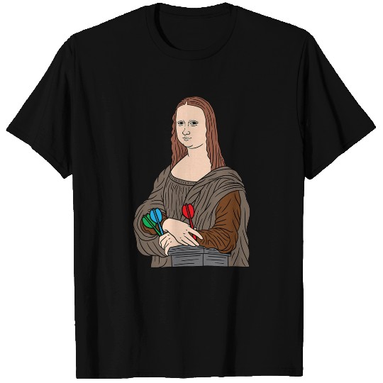 Mona Lisa by Leonardo Da Vinci Darts Player Classic Art T-Shirts
