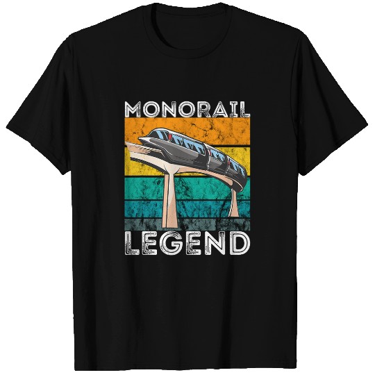Monorail Legend Monorail Train Vehicle Retro vintagess Lover T-Shirts