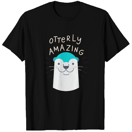 Otterly Amazing cute Sea Otter Cartoon Drawing T-Shirts