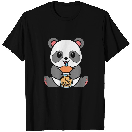 Bubble Milk Tea Panda Cute Panda Drinking Boba Milk Tea 1 T-Shirts