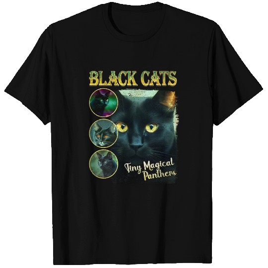 Funny black cats Lover 90s Bootleg T-Shirts
