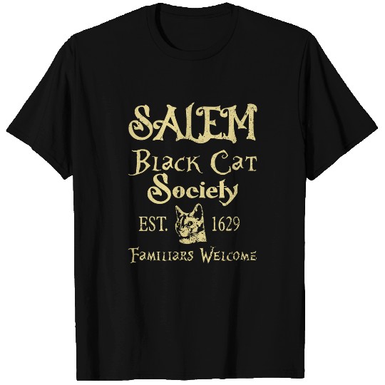 halloween salem black cats society familiars welcome T-Shirts