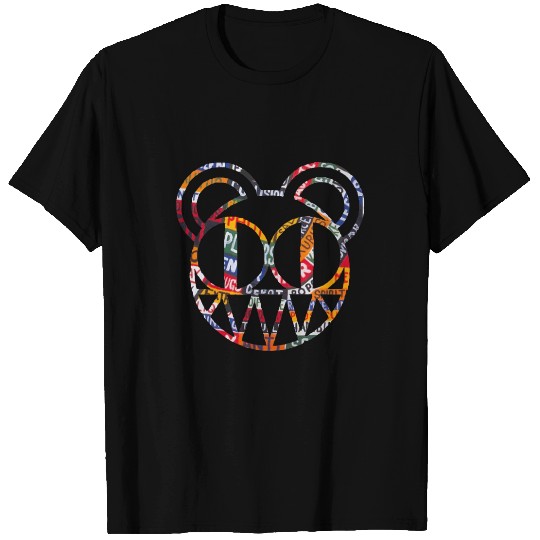 Radiohead Colorful Strip Bear Head T-Shirts