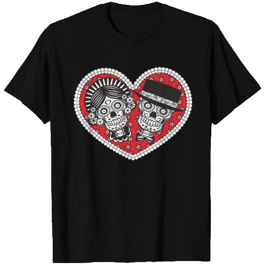 Sugar Skull Couple T Shirts