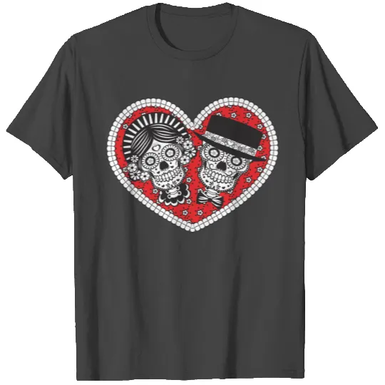 Sugar Skull Couple T Shirts