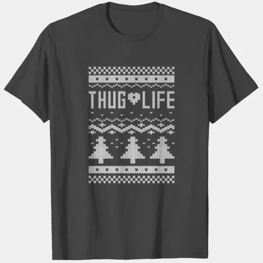 Ugly "Thug Life" Christmas Sweater T Shirts
