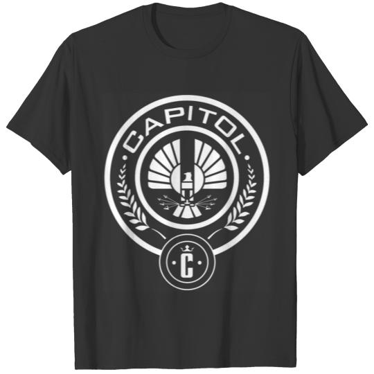 capitol district hunger games mockingjay T Shirts