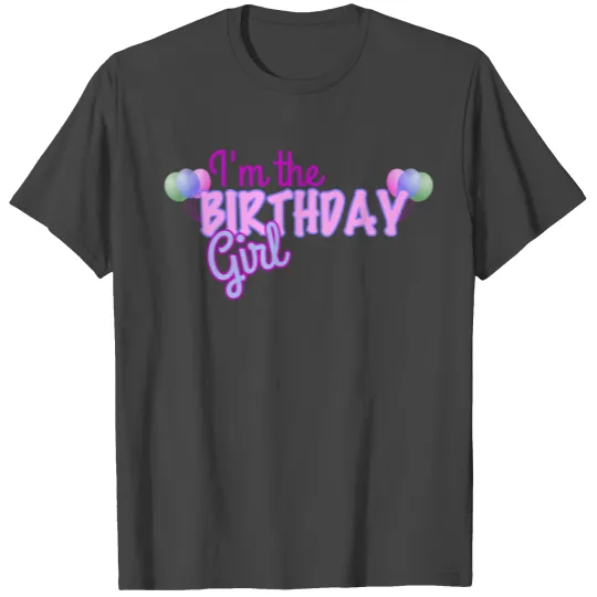 Birthday Girl Balloons T Shirts