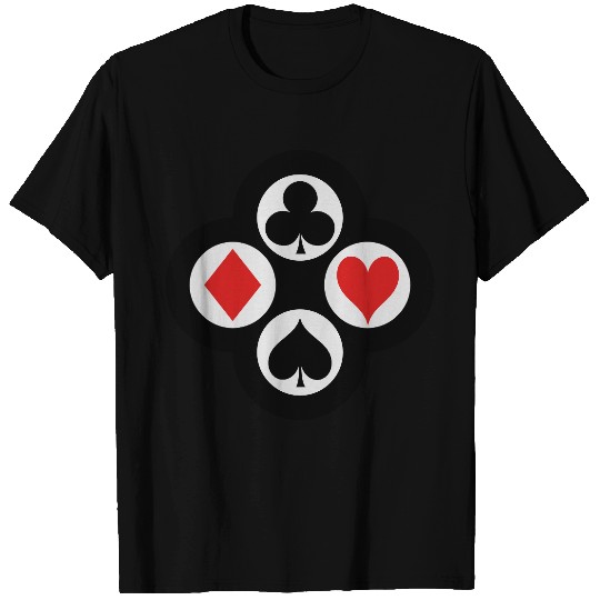 Poker Suits Circle Vector T Shirts