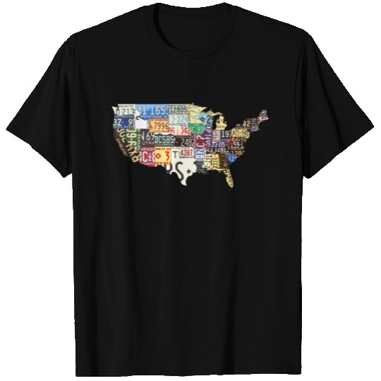 USA vintage license plate T Shirts