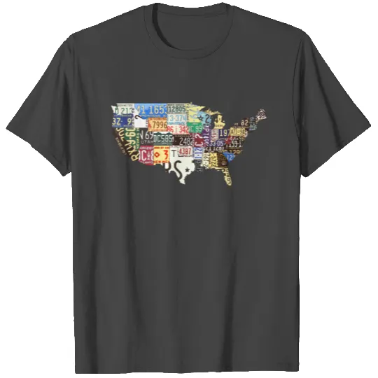 USA vintage license plate T Shirts