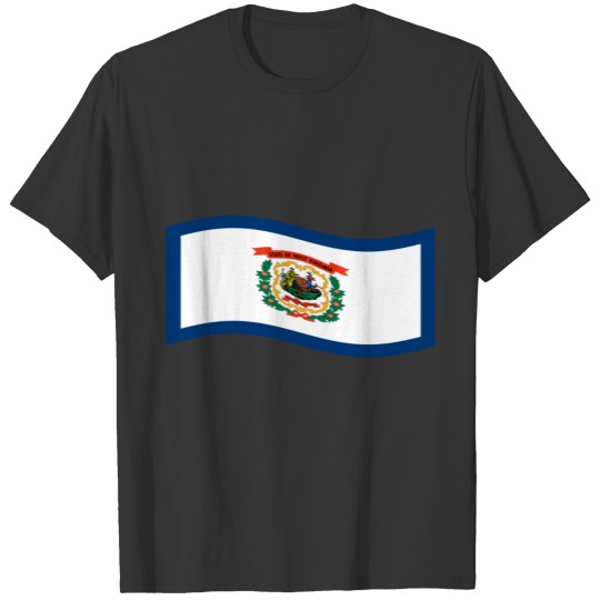 Waving West Virginia Flag T Shirts