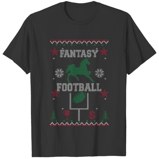 Fantasy Football Ugly Christmas Apparel T Shirts
