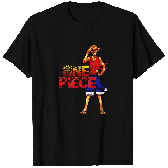 burn luffy T Shirts