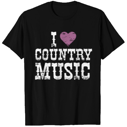 I Love Country Music T Shirts