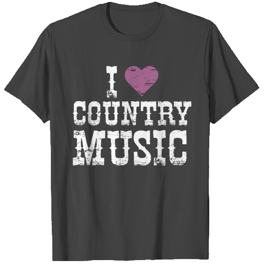 I Love Country Music T Shirts