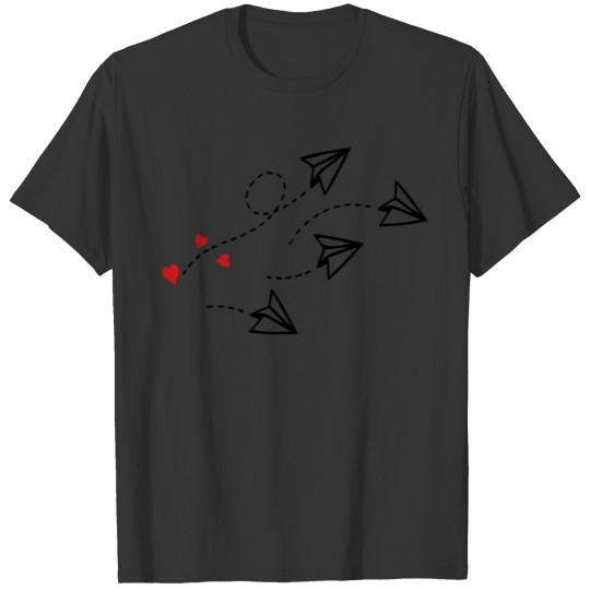 heart paper planes T Shirts