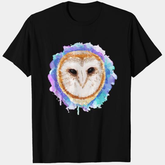 Colored barn owl T Shirts