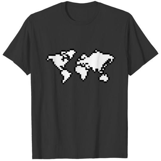 8-Bit World Map T-shirt