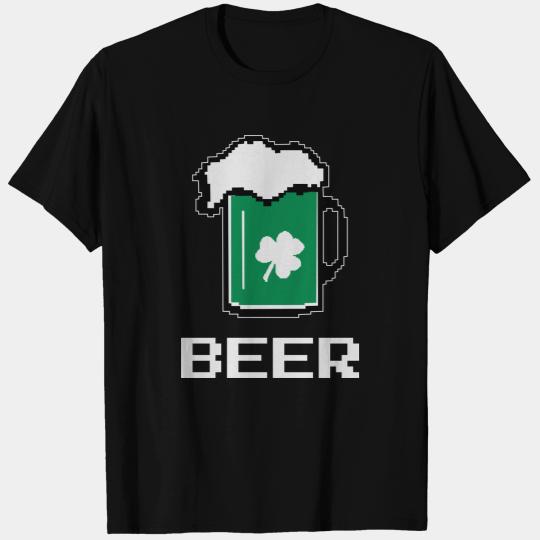 Green Beer 8 Bit Pixel T Shirts