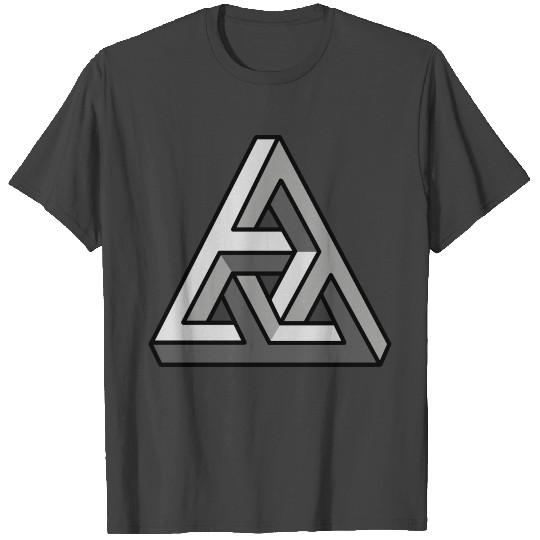 3D illusion grey T Shirts