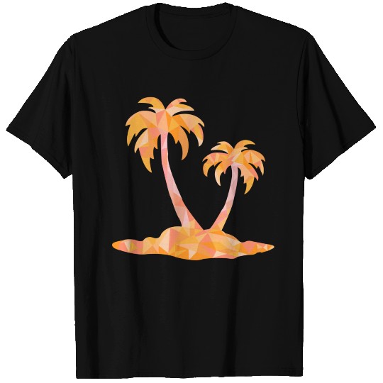 Code Palm Tree T Shirts/ Red/Orange/Blue
