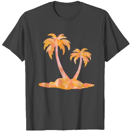 Code Palm Tree T Shirts/ Red/Orange/Blue