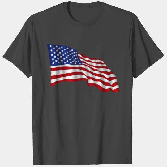 waving american flag T Shirts
