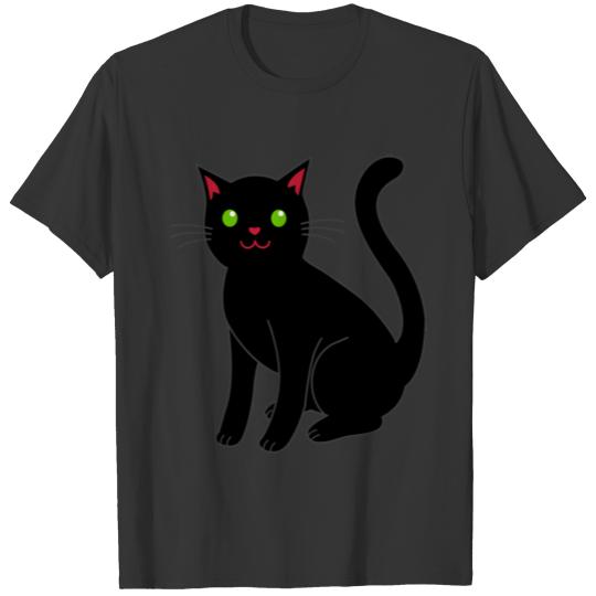 Black cat T-shirt