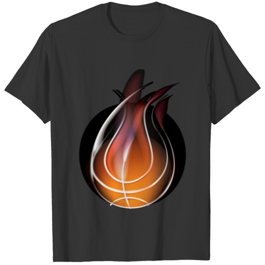Abstract of volleyball with flame design T Shirts