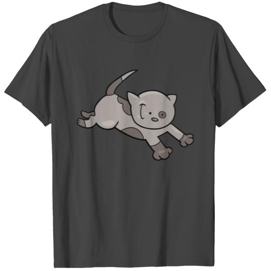 Running grey puppy T Shirts
