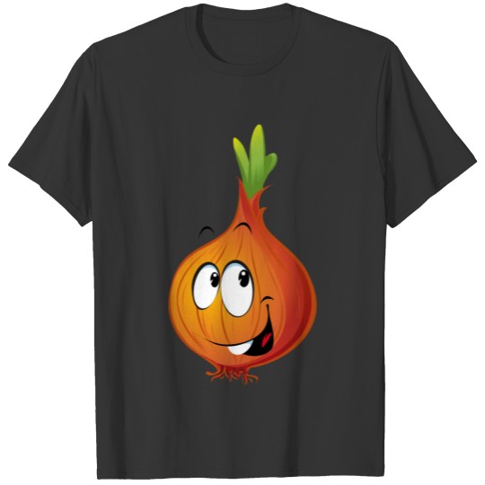 Orange onion smiling T Shirts