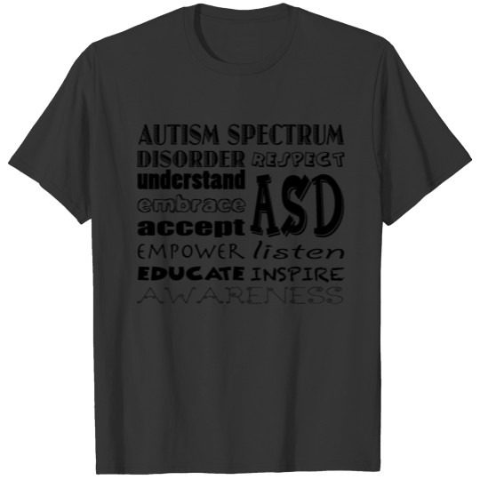ASD Autism Fun Font T-shirt
